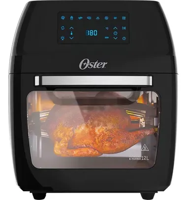 Fritadeira Oster 3 Em 1 Fryer Digital 12l 1800w Preta 110v Cor Preto