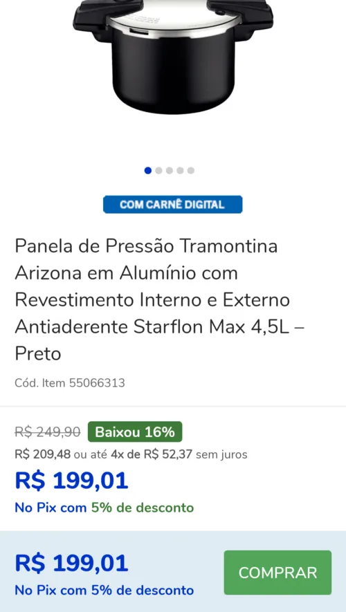 Imagem na descrição da promoção