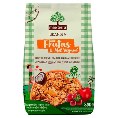 Granola Caseira Sem Açucar Mãe Terra 800 g