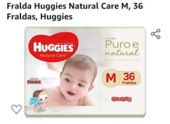 FRALDA HUGGIES NATURAL CARE TAM M | Programa Pague e poupe Amazon