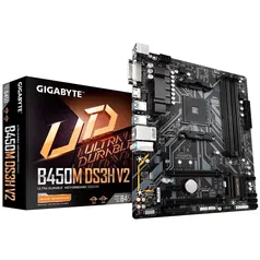 Placa-Mãe Gigabyte B450M DS3H V2, AMD B450, mATX, DDR4, (rev. 1.0)