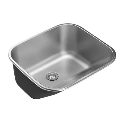 Tanque Inox monobloco com válvula e sifão Atikum pingoo.casa