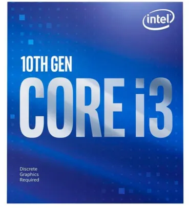 Processador Intel Core i3-10100F, 4-Core, 8-Threads, 3.6Ghz (4.3Ghz Turbo), Cache 6MB, LGA1200, BX8070110100F