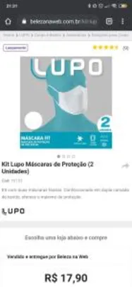Kit Lupo Máscaras de Proteção (2 Unidades)