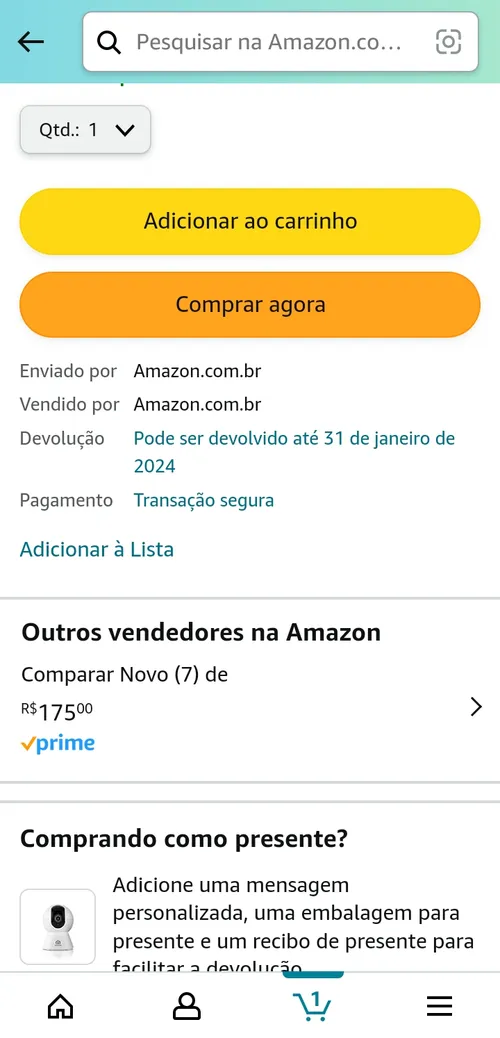 Imagem na descrição da promoção