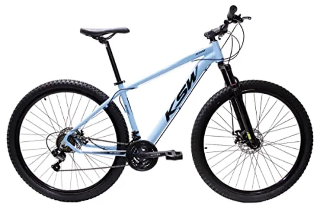 Bicicleta Aro 29 Ksw Freio a Disco 21 Marchas Shimano (Azul celeste, 15)