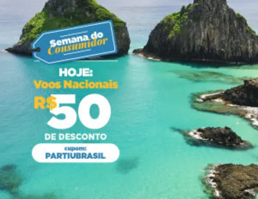 R$ 50 off em viagens nacionais pela MaxMilhas