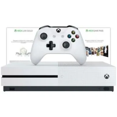 Console Microsoft Xbox One S 1TB Branco + 3 Meses Live Gold + 3 Meses Gamepass 234-00352 - R$1399