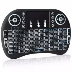 Mini Teclado Iluminado Touchpad Sem Fio Pc Ps3 Xbox Tv Box - R$30