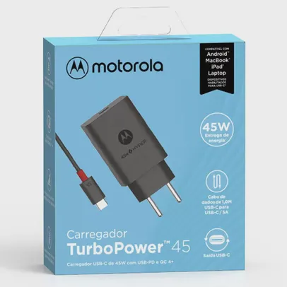 Carregador Motorola TurboPower 45W usb-c (Tipo-C) Moto E7