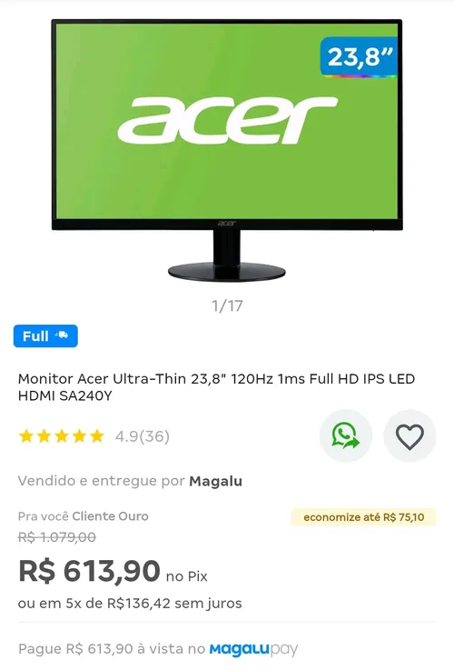 Imagem na descrição da promoção