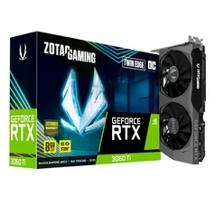 Placa de Vídeo RTX 3060 Ti Twin Edge OC ZOTAC Gaming GeForce, 8 GB GDDR6, LHR, LED Branco,  Ray Trac