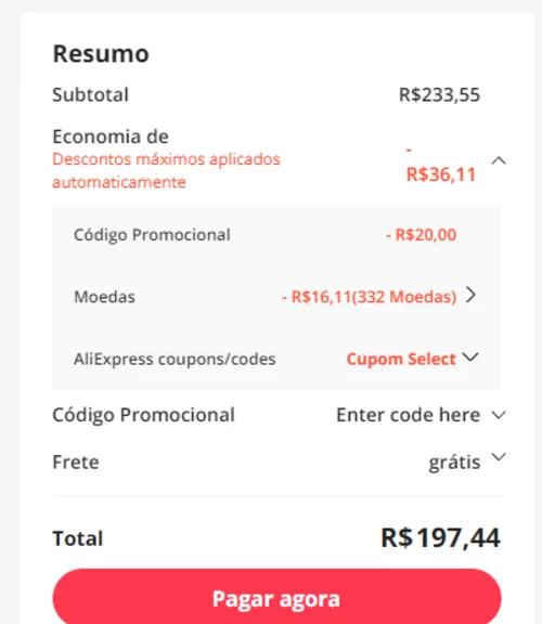 Imagem na descrição da promoção