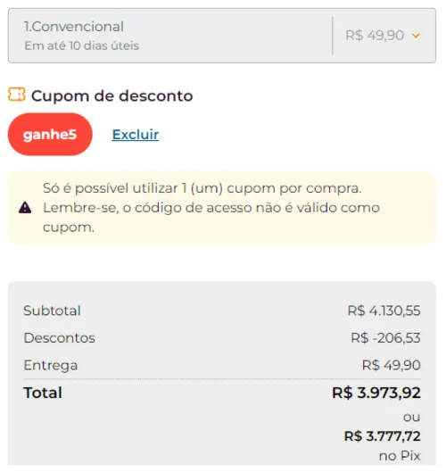 Imagem na descrição da promoção