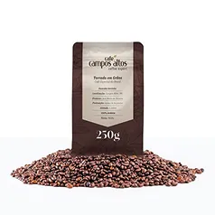 Café Especial em Grãos, 250g, Café Campos Altos, Torra Fresca, 100% Arábica, Direto da Fazenda