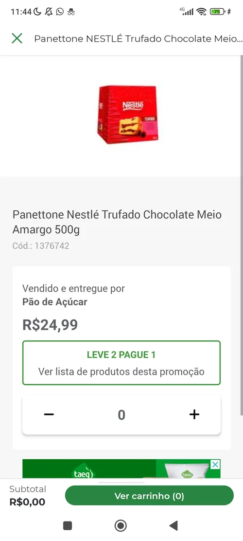 Imagem na descrição da promoção