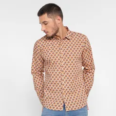 Camisa Manga Longa Pacific Blue Estampada Masculina