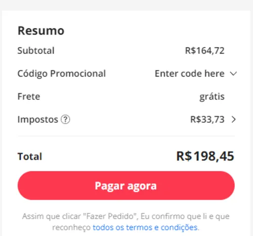 Imagem na descrição da promoção