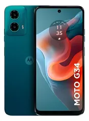 [Crédito MP] Smartphone Motorola Moto g34 5G - 256GB 16GB Ram Boost AI Camera 50MP NFC - Verde