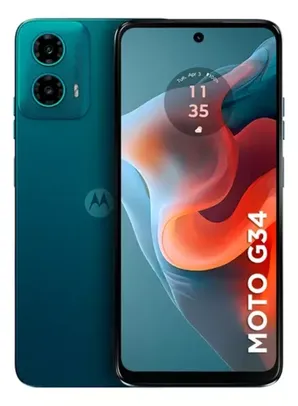 [Crédito MP] Smartphone Motorola Moto g34 5G - 256GB 16GB Ram Boost AI Camera 50MP NFC - Verde