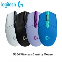 Logitech g304 mouse gamer sem fio, 12000 dpi, para laptop, acessórios sem vers