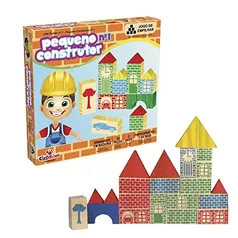 [R$9,63 + por -] Construtor Número 1 - 42 Peças em Madeira a Partir de 3 Ciabrink Pequeno