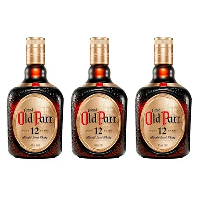 [R$80 a unidade, regional] Whisky Old Parr 750ml 3 Unidades