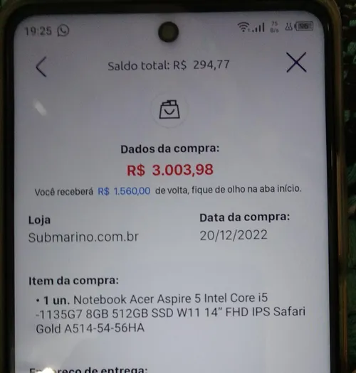 Imagem na descrição da promoção