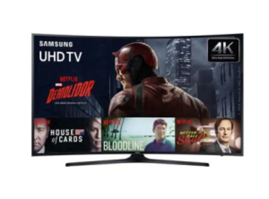 Smart TV LED Curva 55" Ultra HD 4K Samsung 55KU6300 - R$3588