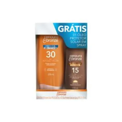 Kit Protetor Solar Corporal Cenoura & Bronze FPS30 200ml + Óleo Protetor Spray FPS15