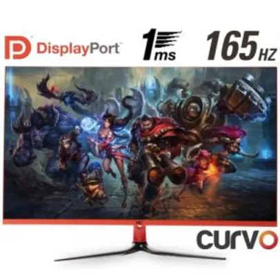 Monitor Gamer LED Curvo 27" 1ms 165hz Freesync - HQ 27QHQ-Gamer - R$1.393