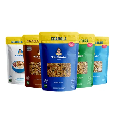 Kit com 5 Granolas - Linha Sabores