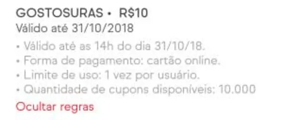 [iFood] 10 reais OFF sem mínimo