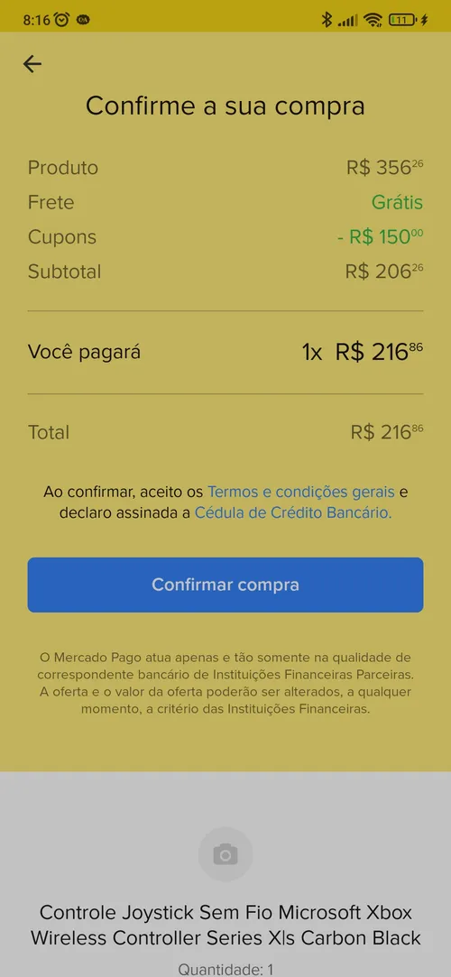 Imagem na descrição da promoção