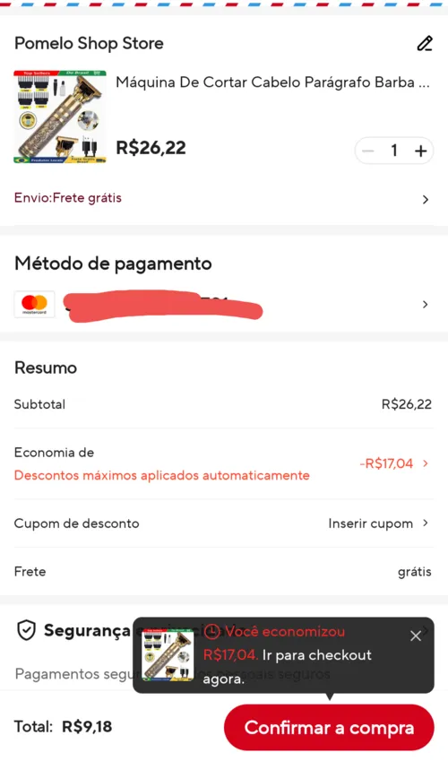 Imagem na descrição da promoção