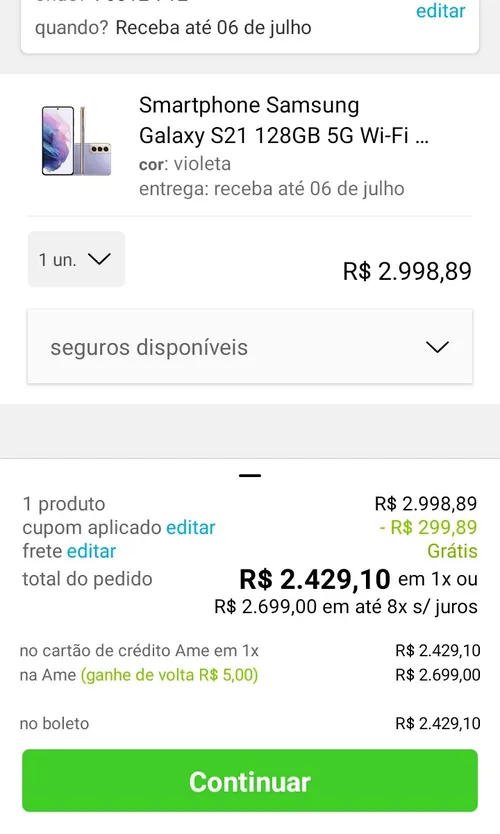 Imagem na descrição da promoção