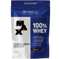 Whey Protein 100% Max Titanium Refil Chocolate 900g