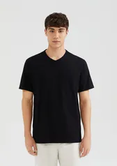 Camiseta Básica Masculina Manga Curta Comfort Super Cotton - Preto