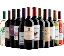 Kit 12 Vinhos por R$17,52 cada garrafa