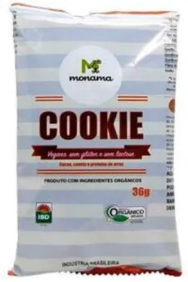 [PRIME] Cookie Cacau e Canela sem Glúten Orgânico Monama 36g - R$1,44