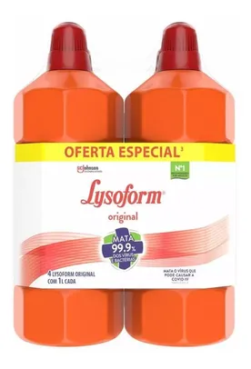 Kit Desinfetante Lysoform para Uso Geral Original 1l c/ 4 Unidades