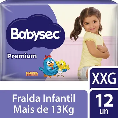 [Conta Nova] [Sem custo de frete] Fralda Babysec Premium Xxg 12 Unidades