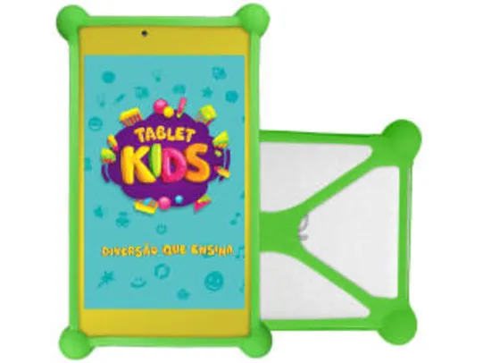 Tablet DL Kids C10 Branco com Tela de 7", 8GB + capa protetora | R$249