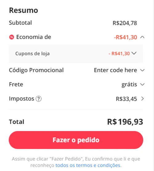 Imagem na descrição da promoção