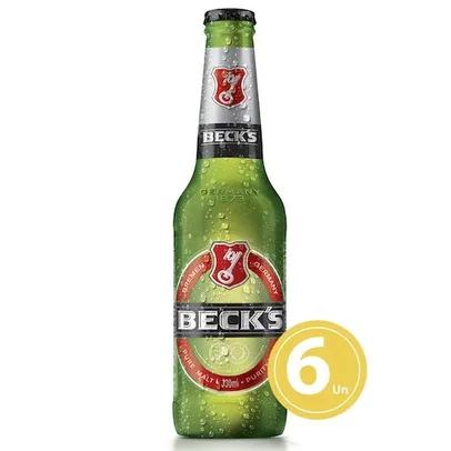 [Banqi] Cerveja Becks Long Neck Puro Malte 330ml Pack - 6 unidades