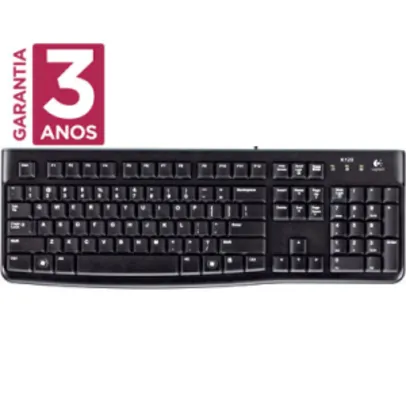 Teclado usb preto K120 Logitech CX 1 UN por R$ 40