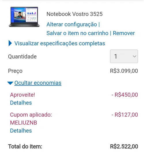 Imagem na descrição da promoção