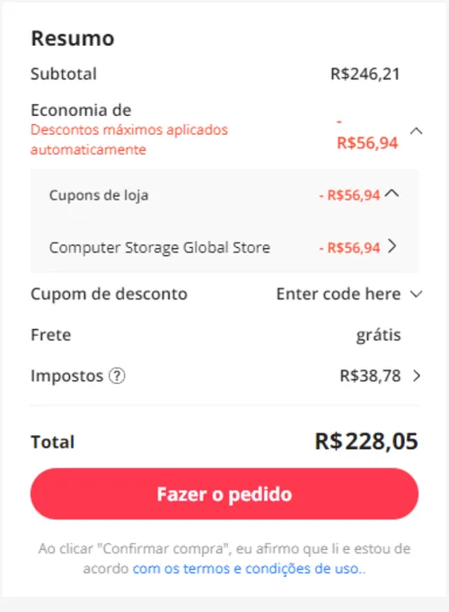 Imagem na descrição da promoção