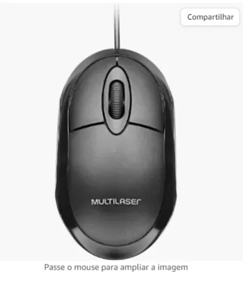 Mouse Classic Box Óptico Full Black USB - MO300