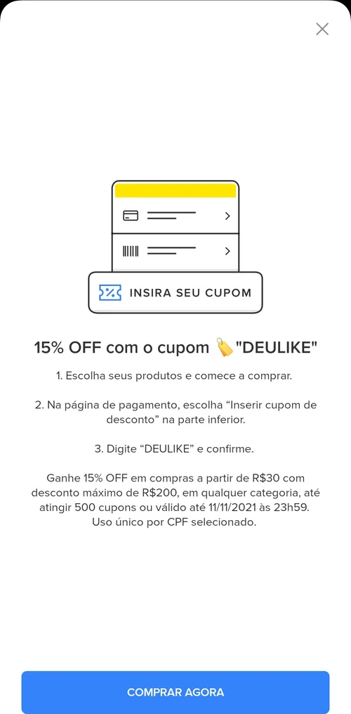 Imagem na descrição da promoção